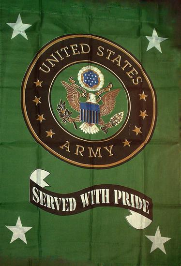 Army US Logo 28″ x 40″ Poly Flag Banner Green - flagsandstuff.com