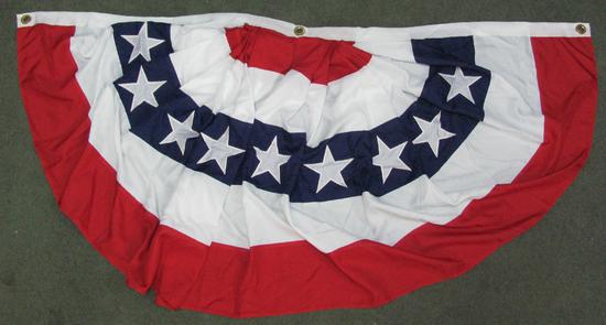 Valley Forge Flag 3 x 6 Foot Polycotton Stars and Stripes Pleated Full Fan Flag 