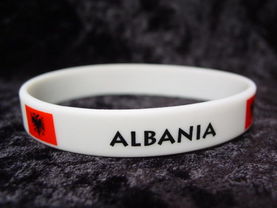 WRISTBAND Albania Flag SWEATBAND 7x8cm 