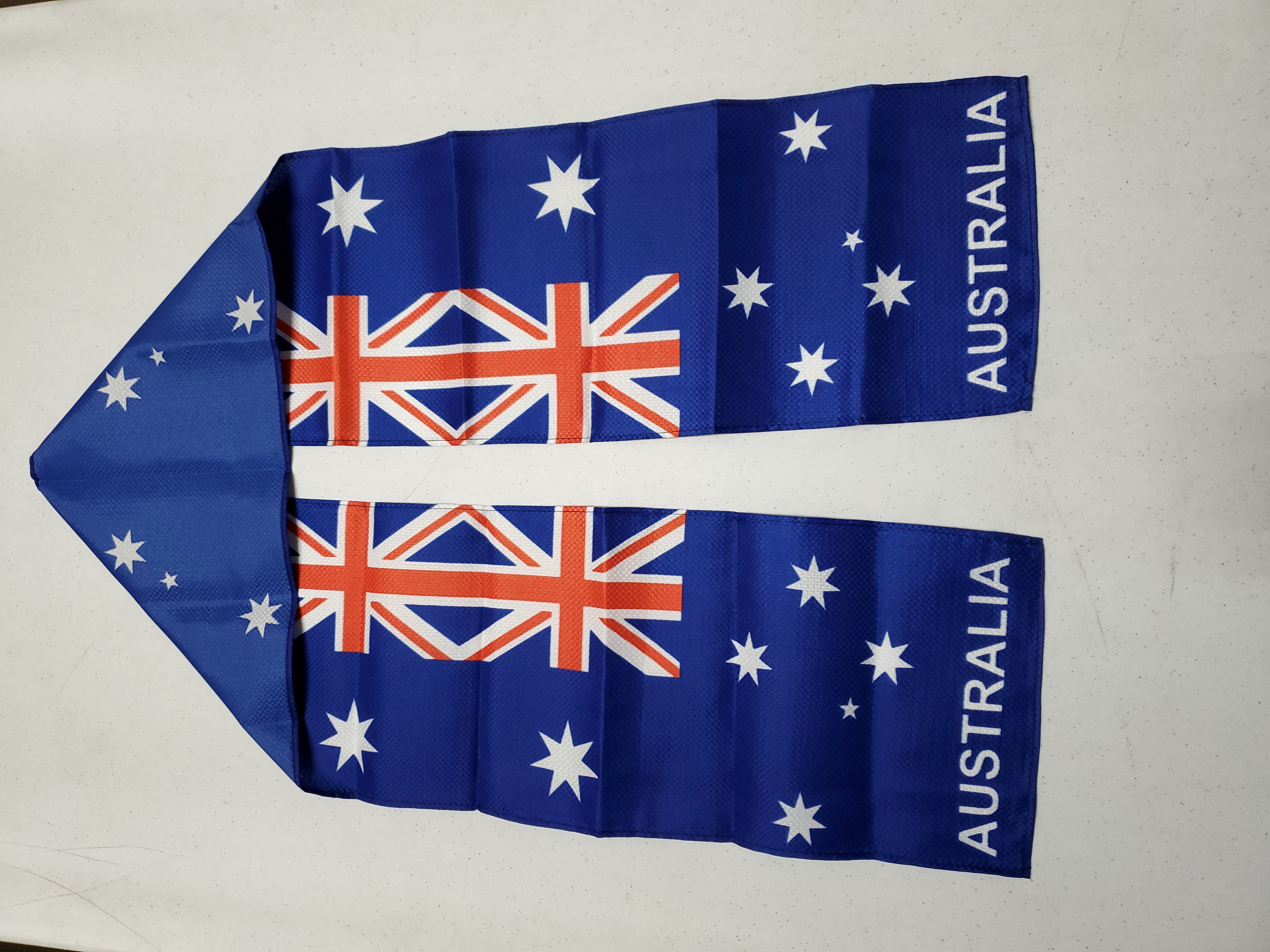 Australia Flag Design on 8″ x 60″ Scarf or Table Runner - flagsandstuff.com